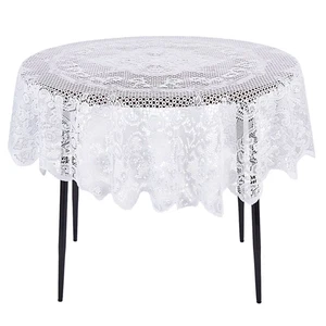 Runde Spitze Tischdecke für Hochzeit Party Esszimmer Dekorationen, 59 Zoll - Bild 1 von 10