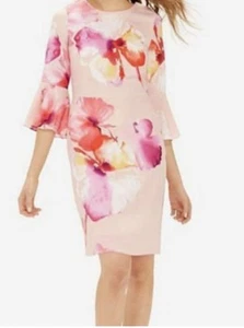 NWT!!! The Limited Dress Size 10 Floral Print Dress Bell Sleeve Pink 🩷🩷 - Picture 1 of 7