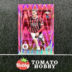 TOPPS CROMO UEFA 2024-25 ALEX JIMENEZ RC/175 ROSA NEÓN RAYWAVE AC MILAN - Imagen 1 de 2