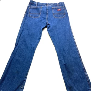 Pantalones de mezclilla Dickies de colección para hombre 36x32 azul algodón pierna recta carpintero ropa de trabajo - Imagen 1 de 17
