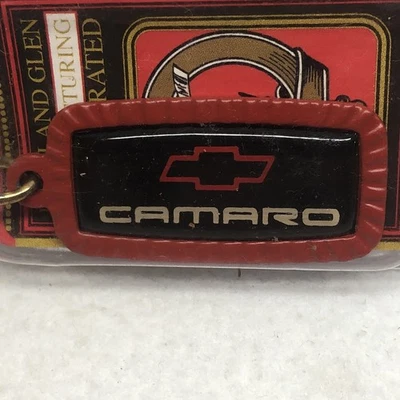 Chevy CAMARO Keychain Key Ring Highland Glen Mfg USA Made Original Pkg Vintage - Image 1 of 4