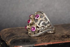RARE MODEL 1970s ! VINTAGE Ukraine russian RING SILVER 875 star gift jewelry - Picture 1 of 6