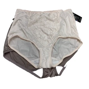 Bali Women's Lace Panel Shaping Brief Panties Size 2XL DFX372 Underwear - 2 Pack - Picture 1 of 9