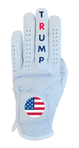 Trump Golf Glove Men's 100% Cabretta Leather Funny Gag Gift PGA Style Tour MAGA - Picture 1 of 6