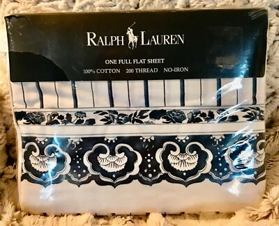 RALPH LAUREN HOME JONQUIL BLUE (PORCELAIN) FULL FLAT SHEET ~ NIP - Image 1 of 4