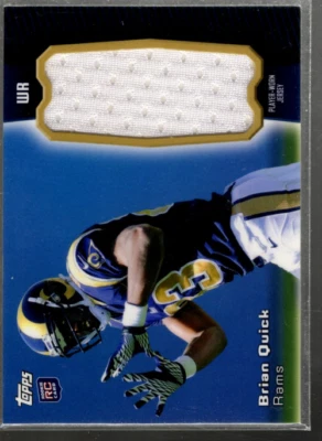 A1481- 2012 Topps Rookie Relic Jumbos #RJRBQ Brian Quick Jersey - NM-MT - Image 1 of 2