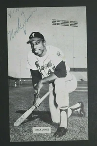 Mack Jones (d.2004) Milwaukee Atlanta Braves Autograph 3x5 Signed Postcard Photo - Picture 1 of 3