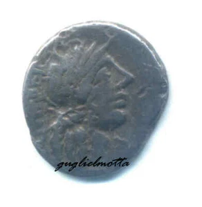 FANNIA DENARIO 123 A. CRISTO MONETA ARGENTO REPUBBLICA ROMANA  - Imagen 1 de 2