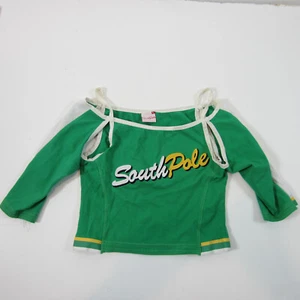 vintage women's south pole cropped cold shoulder long sleeve large - Picture 1 of 7