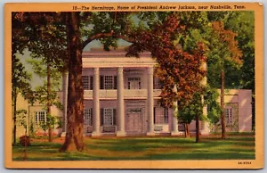 Vintage Nashville Tennessee TN Eremitage Haus von Andrew Jackson 1930er Ansicht Postkarte - Bild 1 von 2