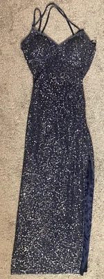 Scala Night Blue Prom Dress - Image 1 of 4