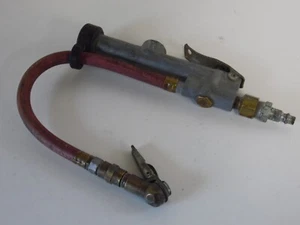 vintage Tire Inflator with Gauge, Whip, and Air Chuck magnified number window - Picture 1 of 6