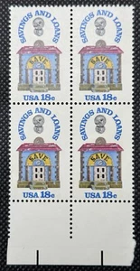 Scott #1911 Savings & Loan Block of 4 Stamps - MNH - Picture 1 of 2
