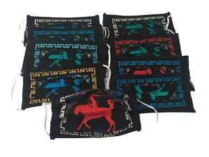 10 Pack of Handmade Embroidered Mexican Fabric Face Masks - Picture 1 of 3