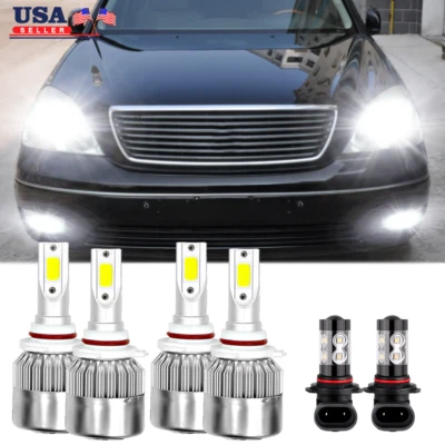 Para Lexus LS430 2001-2006 - 6x 6000K LED Faros Bombillas Luz Alta Baja Kit Combo Foto 1 de 4