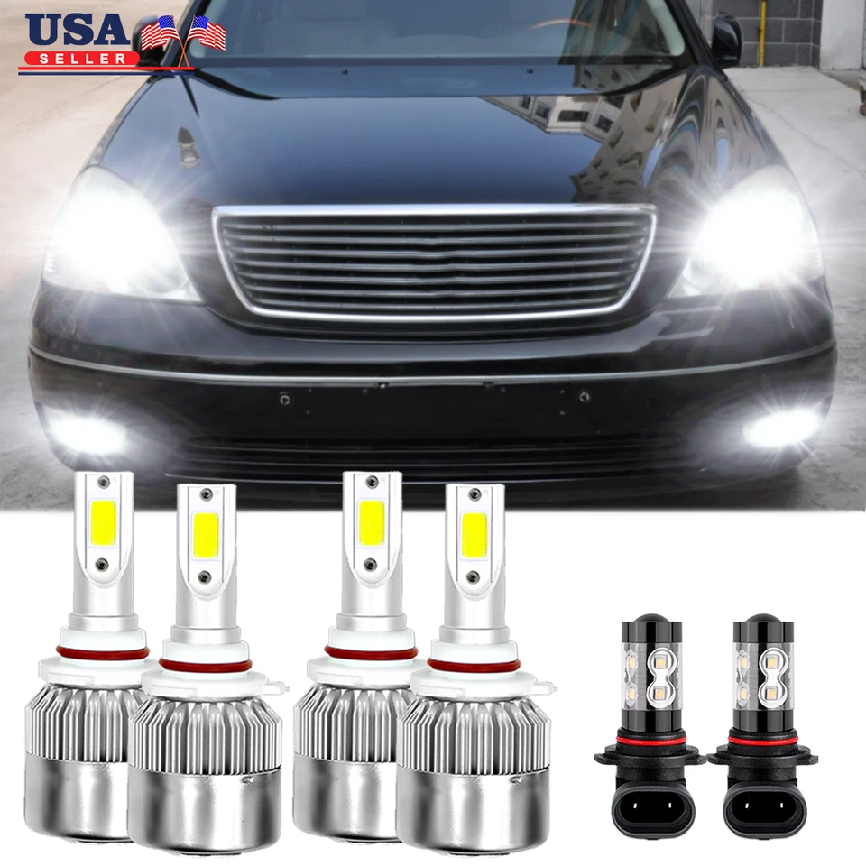 Para Lexus LS430 2001-2006 - 6x 6000K LED Faros Bombillas Luz Alta Baja Kit Combo Foto 1 de 4