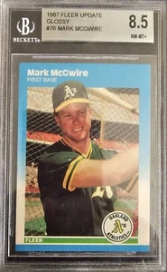1987 Fleer Update Glossy Mark McGwire Rookie RC #76 BGS 8.5 ATHLETICS - Picture 1 of 1