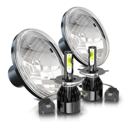 2 faros LED redondos de 7 pulgadas haz alto/bajo para Chevrolet Chevy II/Nova 1969-1979 Foto 1 de 4