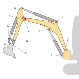 Pin (Posición 5) para Mini Excavadoras JCB 801.4 - Reemplaza 811/50178 - Imagen 1 de 1