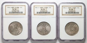 1936 PDS Rhode Island Silver Half Dollar Set NGC MS 66 Consecutive Cert Numbers - Picture 1 of 15
