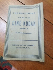  Vintage CINE-KODAK Model K FILMKAMERA Bedienungsanleitung - Bild 1 von 6