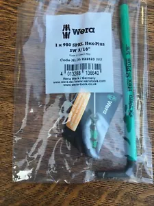 wera 022523 hex plus 3/16 germany 950 spkl - Picture 1 of 4