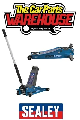 Sealey Trolley Jack 2 tonne LOW ENTRY Rocket Lift Blue 2001LEBL - Image 1 of 4