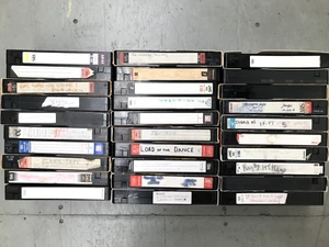 BOX#3 — 30 USED BLANK VHS TAPE LOT — SELLING 25 YEAR COLLECTION movies sport ads - Picture 1 of 8