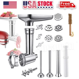 Food Meat Grinder Attachment Mixer Sausage Accessories For Kitchen-Aid Stand - Picture 1 of 8