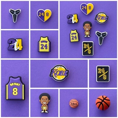 MARKENLOS Schuhstecker/Shoe Charms/Set für KOBE BRYANT*/NBA*/24*/8*/BASKETBALL Fans