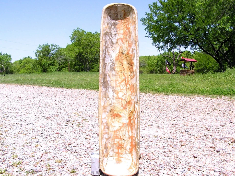 Large Wooden Dough Bowl, Bread Trencher, Table Centerpiece, Distressed Whie 2777 - Image 1 of 4