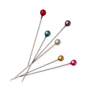 200X Coloured Plastic Round Pearl Head Pins Value Pack Dressmaker Tailor Craft - Picture 1 of 1