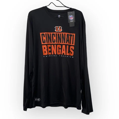 New Era NFL Cincinnati Bengals Black T Shirt Men’s XL Combine Training Tee NWT Cover
