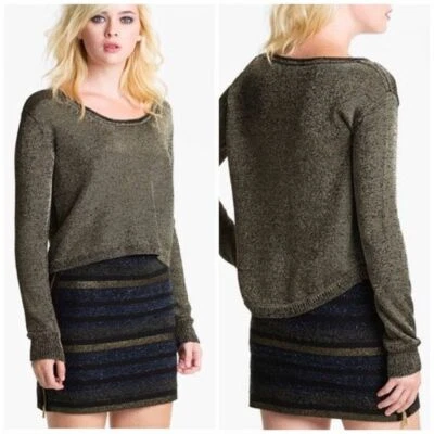 Mini Saia Twiggy Rebecca Minkoff Ouro Preto Azul Marinho Zíper Metálico 0 Extra Pequeno - Imagem 1 de 4