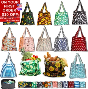 12 Pack Reusable Grocery Bag, Foldable Shopping Bag, Large Capacity Gift Tote Ba - Picture 1 of 12