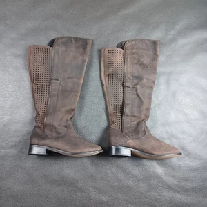 Torrid Collection Boots 8.5 Wide Leather Perforated Brown Western Zipper Womens - Picture 1 of 7