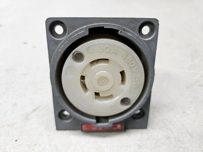 Receptáculo de bloqueo HUBBELL HBL2730SR2, industrial, 30A 480V Foto 1 de 4