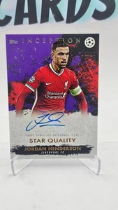2020 Topps Inception UCL Star Quality Purple Jordan Henderson AUTO /25 - Picture 1 of 2