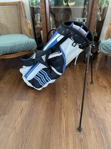 Adidas Golf Carry Stand Bag Dual 6 Way Lightweight 3 Stripes Used - Picture 1 of 9