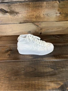 Adidas Nizza Platform Mid Cloud bianche scarpe sneakers donna taglia 7 FY2782 - Foto 1 di 16