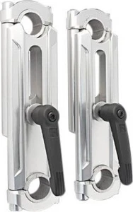 Rox Speed FX Elite Height-Adjustable Snowmobile Handlebar Riser - Clear Anodized - Picture 1 of 5