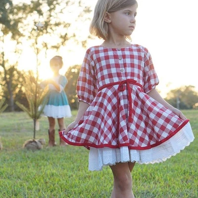 Vestido a Cuadros Well Dressed Wolf Rojo Sue Sue Talla 7 Foto 1 de 4