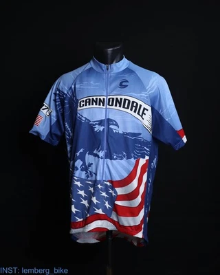 Camiseta de ciclismo Cannondale "Ride Free or Die" Eagle American Flag (XL) #318 Foto 1 de 4