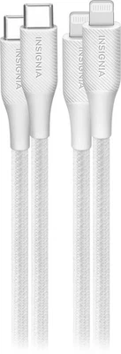 Insignia — плетеный кабель зарядки и синхронизации 10 футов Lightning на USB-C (2 шт.) — M... - Изображение 1 из 4