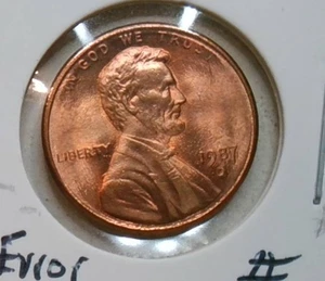 1987 D Linconn BU Rim Error with Blisters.#5300 - Picture 1 of 2