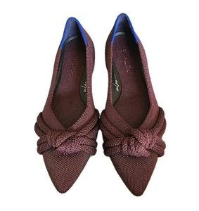 Rothy's The Knot Point II Shoes Size 6 Dark Chocolate Knit Flats Ballet - Picture 1 of 3