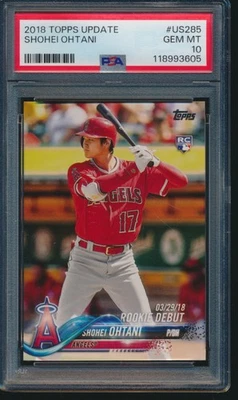 PSA 10 SHOHEI OHTANI/OTANI 2018 ACTUALIZACIÓN TOPPS debut de novato LA ANGELS RC GEMA COMO NUEVO Foto 1 de 2