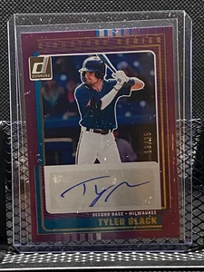 Tyler Black 2025 Donruss Signature Series / Auto Purple #13/25 - Brewers - Picture 1 of 2