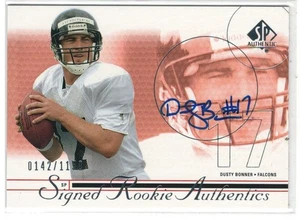 Tarjeta de novato autografiada por Dusty Bonner 2002 SP # 142/1150 - Imagen 1 de 2