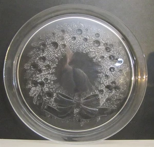 Weihnachtsplatte (Kristallkranz) 13" von American Glass #7287 OVP - Bild 1 von 2
